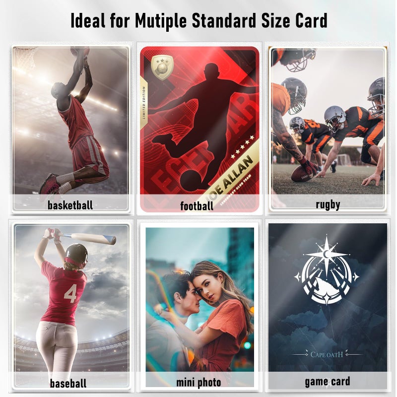 Kitoyz 500 Pcs Card Sleeves for Trading Card, Matte Card Sleeves Deck Card Protectors Compatible with Baseball Cards, Sports Cards, Game Cards (White) - Image 5